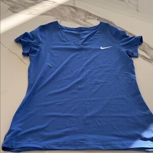 Nike Women's V-Neck Blue Tee